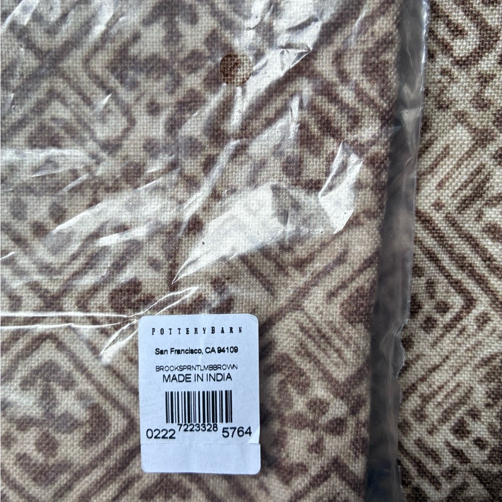 Pottery Barn Beige and Brown Patterned Pillow Cover - Picture 3 of 5